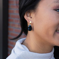 Leah Earrings - Onyx Black