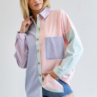 Multi Color Striped Button Down Shirt