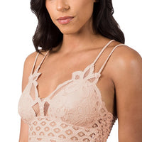 CROCHET LACE BRALETTE WITH BRA PADS