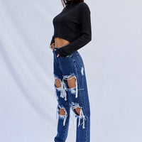 HIGH WAISTED BAGGY JEANS