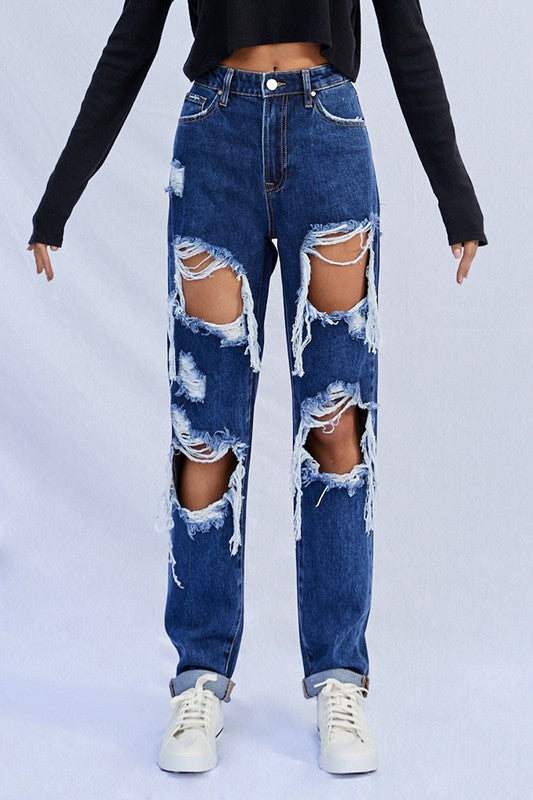 HIGH WAISTED BAGGY JEANS