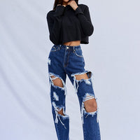 HIGH WAISTED BAGGY JEANS