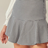 Checkered A-Line Skort