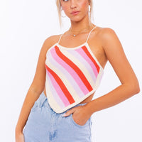 Sleeveless Knit Cropped Top