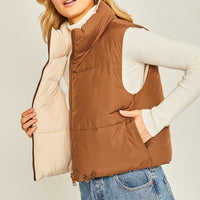 Woven Solid Reversible Vest