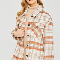 Plaid Bust Pocket Shacket