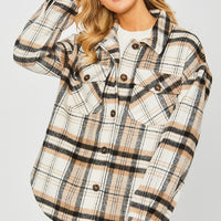 Plaid Bust Pocket Shacket