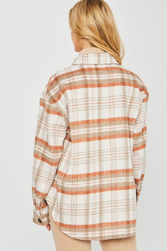 Plaid Bust Pocket Shacket