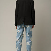 STAR PRINT SLOUCH JEANS