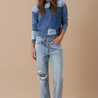 ROLLED UP BOYFRIEND JEANS