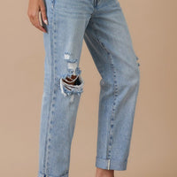 ROLLED UP BOYFRIEND JEANS