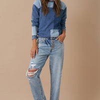 ROLLED UP BOYFRIEND JEANS