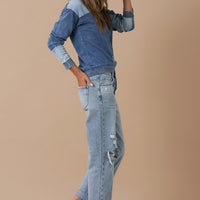 ROLLED UP BOYFRIEND JEANS