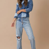 ROLLED UP BOYFRIEND JEANS