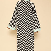 Checkered kimono