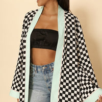 Checkered kimono