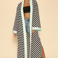 Checkered kimono