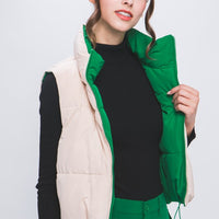 Woven Solid Reversible Vest