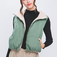 Woven Solid Reversible Vest