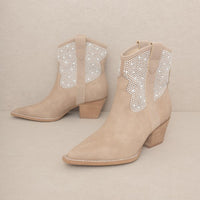 OASIS SOCIETY Cannes - Pearl Studded Western Boots