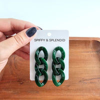 Brooklyn Earrings - Forest Green