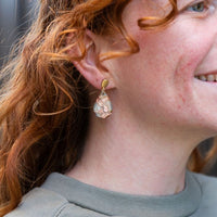 Leah Earrings - Seafoam & Rust