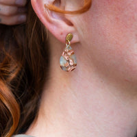 Leah Earrings - Seafoam & Rust