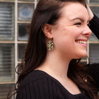 Lexi Earrings - Black Gold Flake