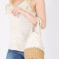 KNITTED BASKET BAG