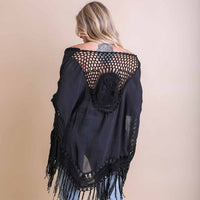 Crochet Medallion Tassel Kimono