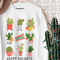 HOWDY CACTUS HAPPY HOLIDAYS Graphic Sweatshirt