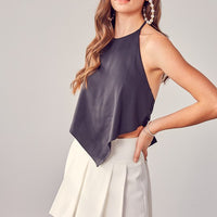 OPEN BACK TIE BOW TOP