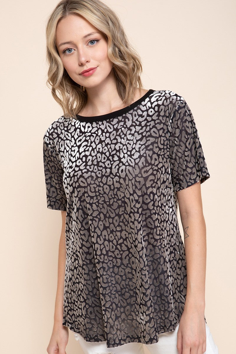 Velvet Leopard Top