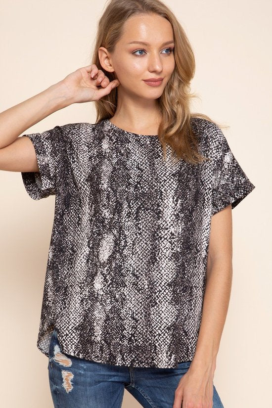 Snake Print Top