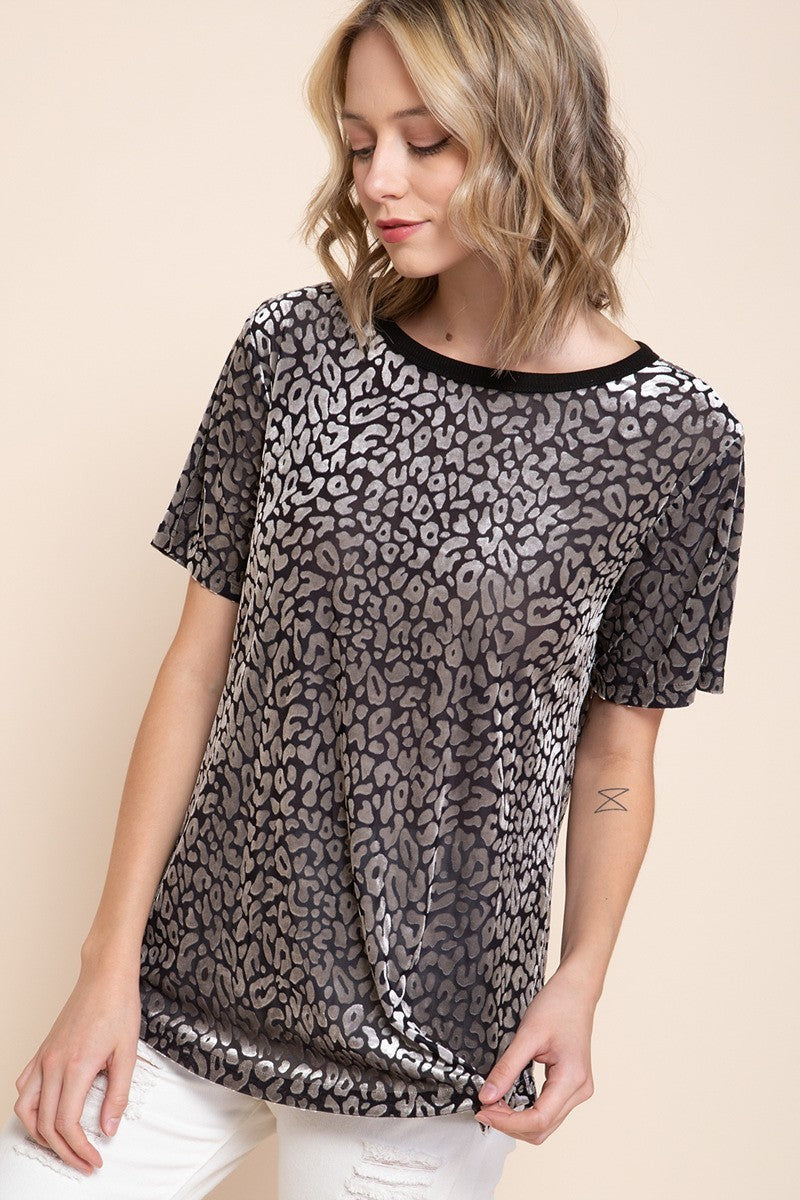 Velvet Leopard Top