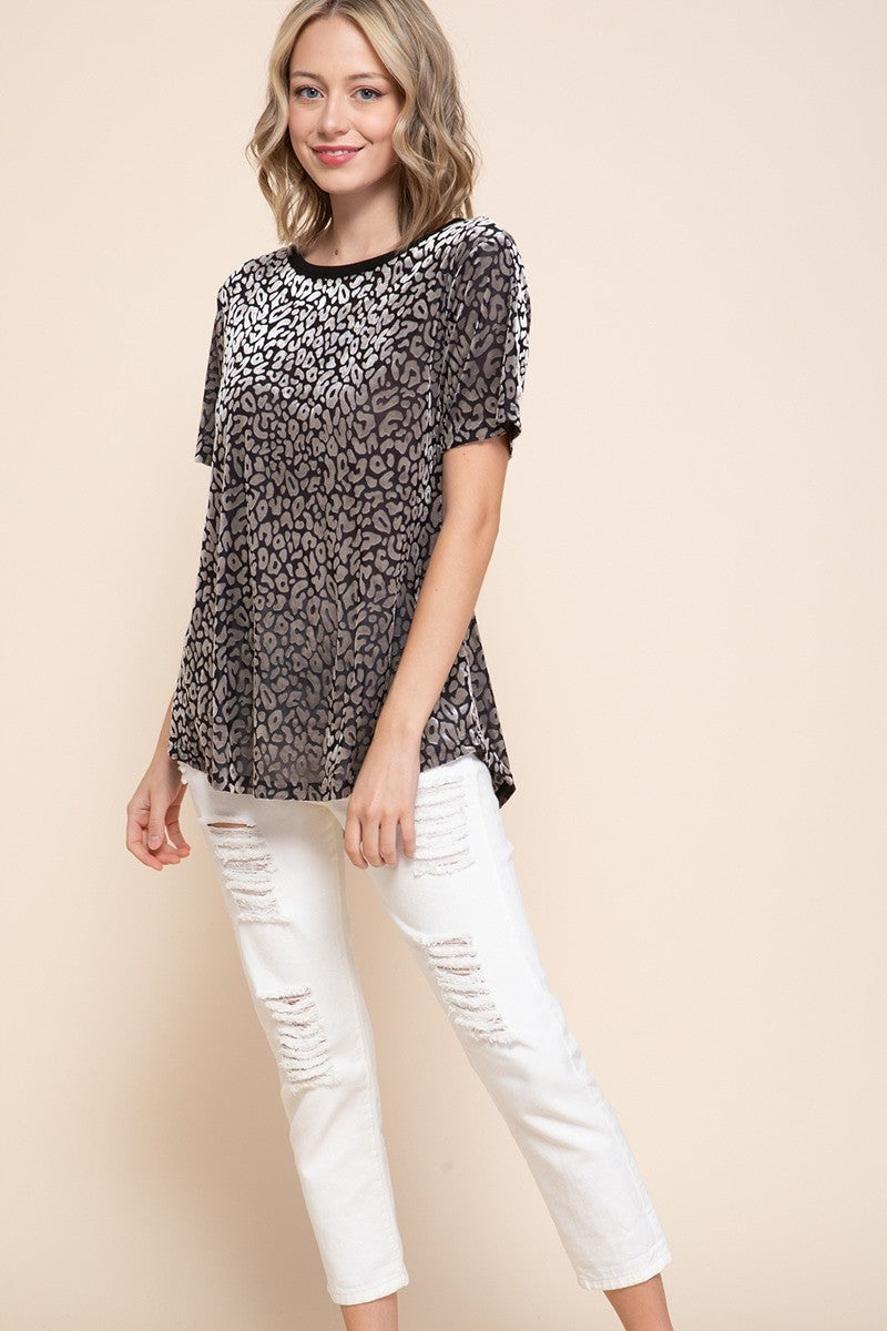 Velvet Leopard Top